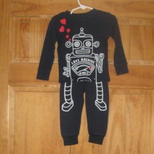 5/$30 Boys Hugbug Robot Long Sleeve Shirt and Pants Matching Pajama Set
